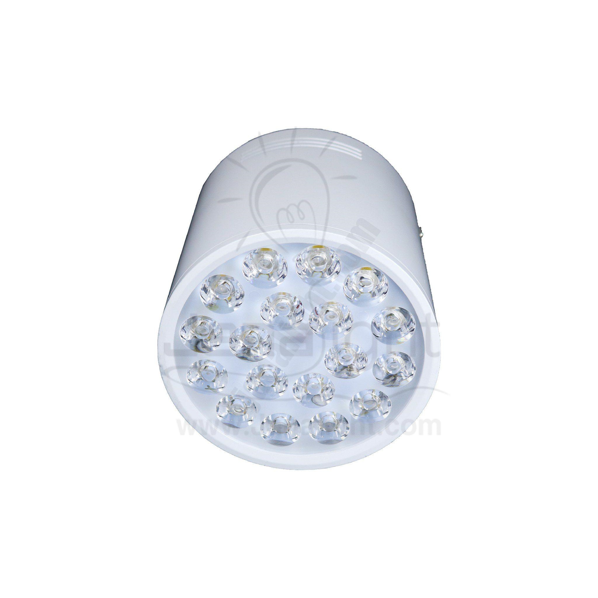 سبوت لايت سلندر 18 لد ابيض وورم L001 white cylinder spotlight 18 led warm L001