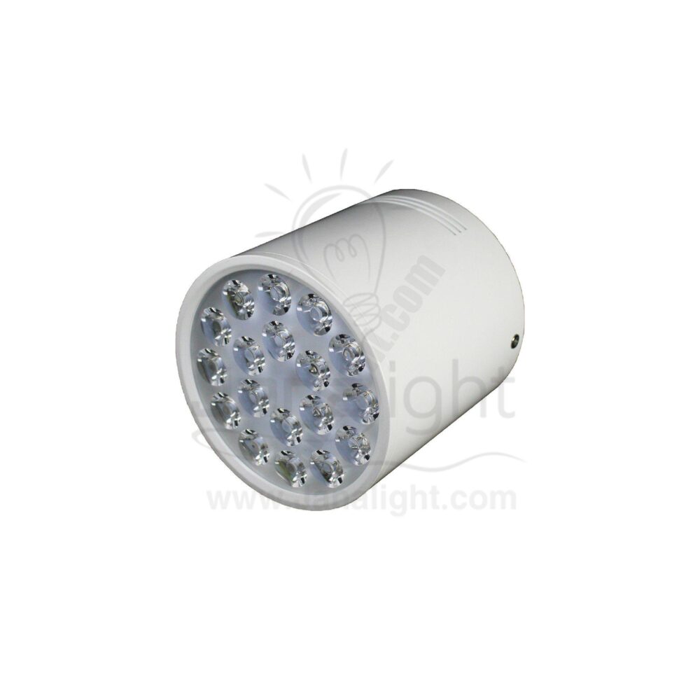 سبوت لايت سلندر 18 لد ابيض ابيض L001 white cylinder spotlight 18 led white L001