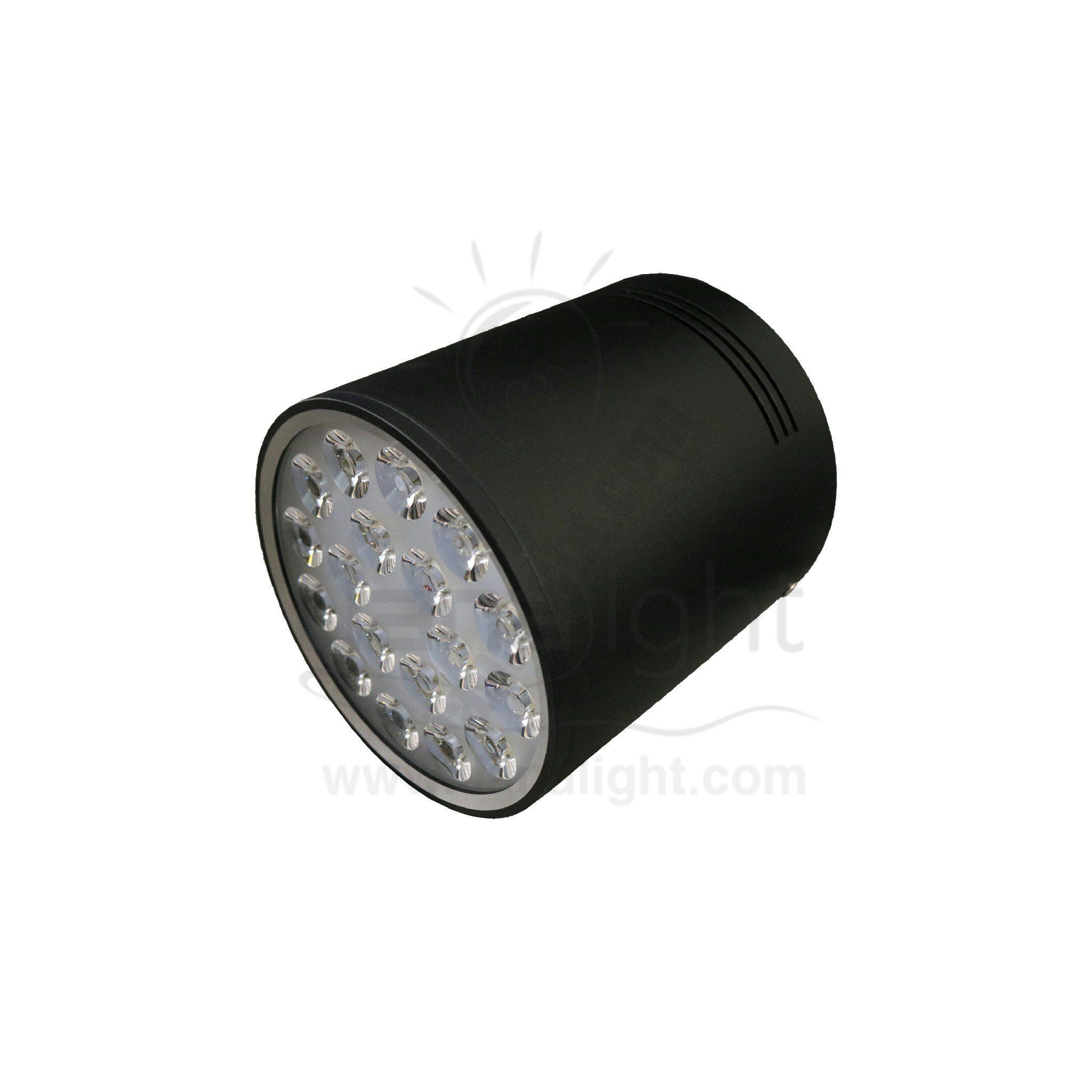 سبوت لايت سلندر 18 لد اسود وورم black cylinder spotlight 18 led warm