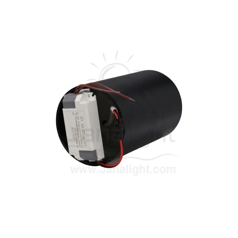 سبوت لايت سلندر خارجي 15 وات اسود وورم حلق فضي black and silver Cylinder spotlight 12w warm
