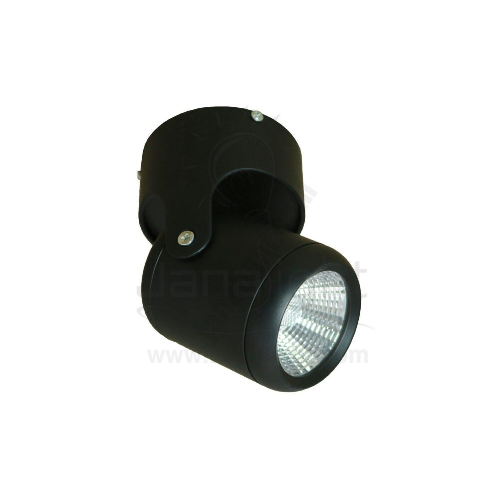 سبوت لايت سلندر 7 وات اسود انارة وورم متحرك cylinder spotlight rotatable 7 watt black light warm