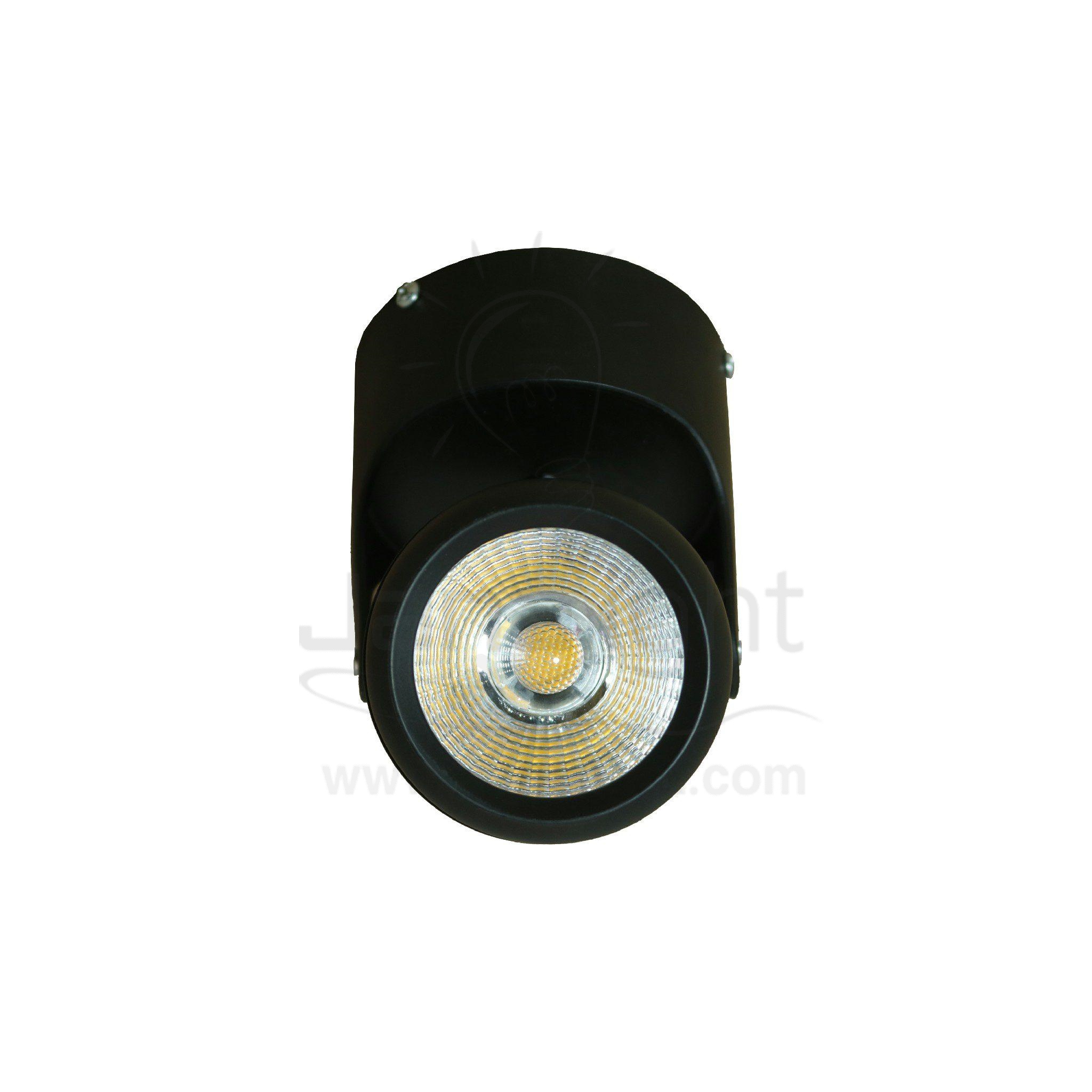 سبوت لايت سلندر 7 وات اسود انارة وورم متحرك cylinder spotlight rotatable 7 watt black light warm