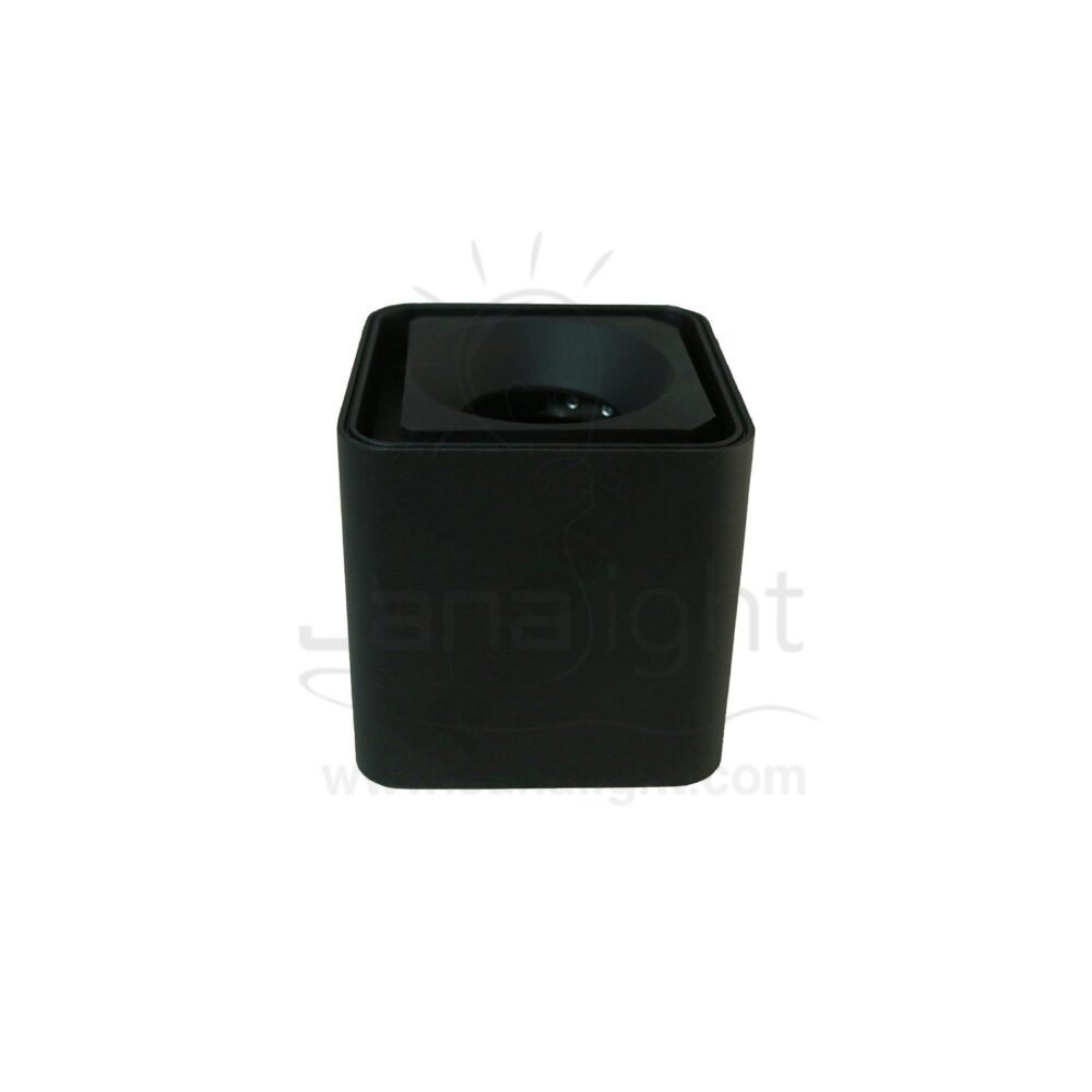 فريم سبوت سلندر مربع مفرد اسود حلق اسود cylinder downlight frame Square black-black