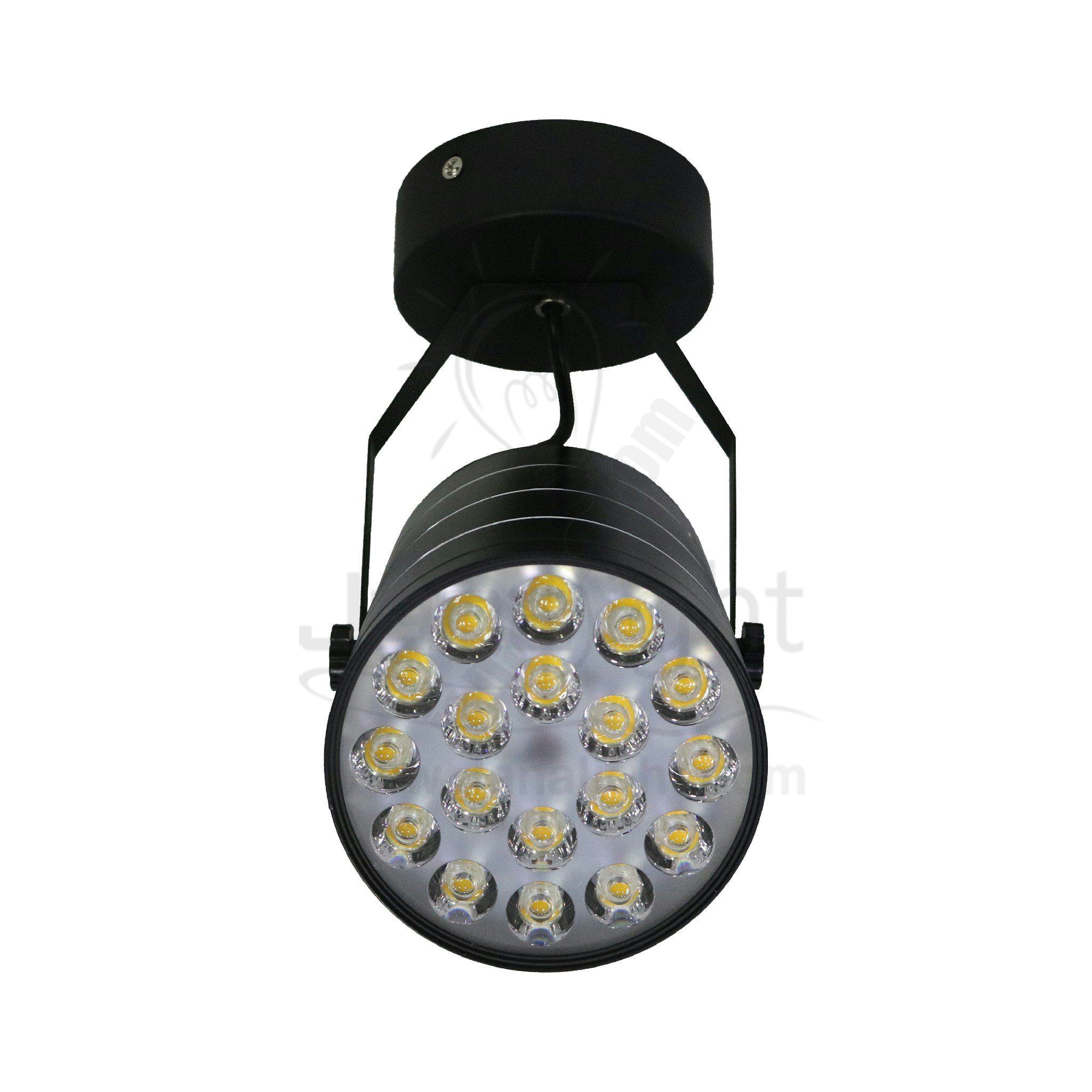 سبوت لايت سلندر 18 وات اسود انارة وورم متحرك MXGD18 black cylinder spotlight rotatable 18 watt light warm MXGD19