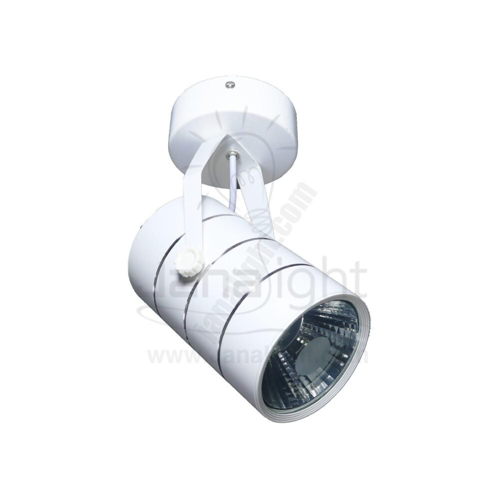 سبوت لايت سلندر متحرك 10 وات COB ابيض ابيض white cylinder spotlight rotatable 10 watt white COB