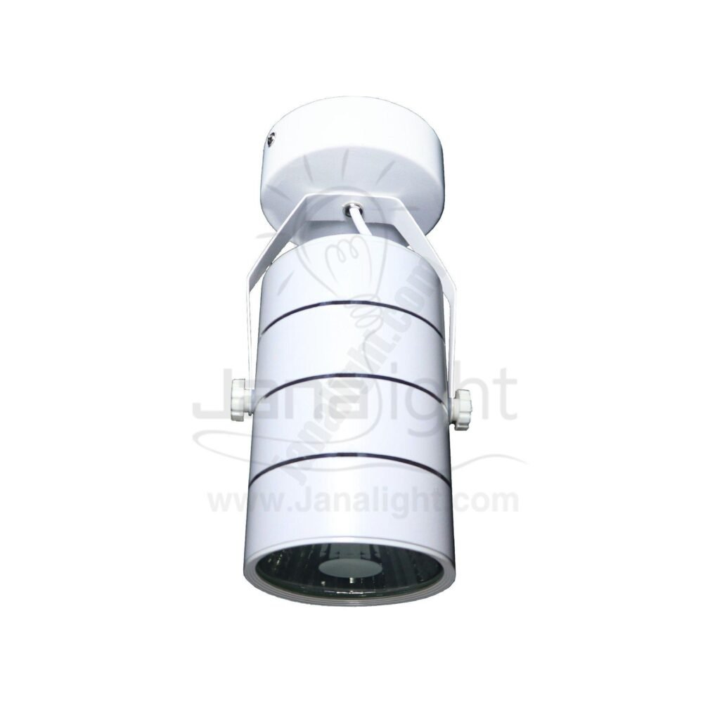 سبوت لايت سلندر متحرك 10 وات COB ابيض ابيض white cylinder spotlight rotatable 10 watt white COB