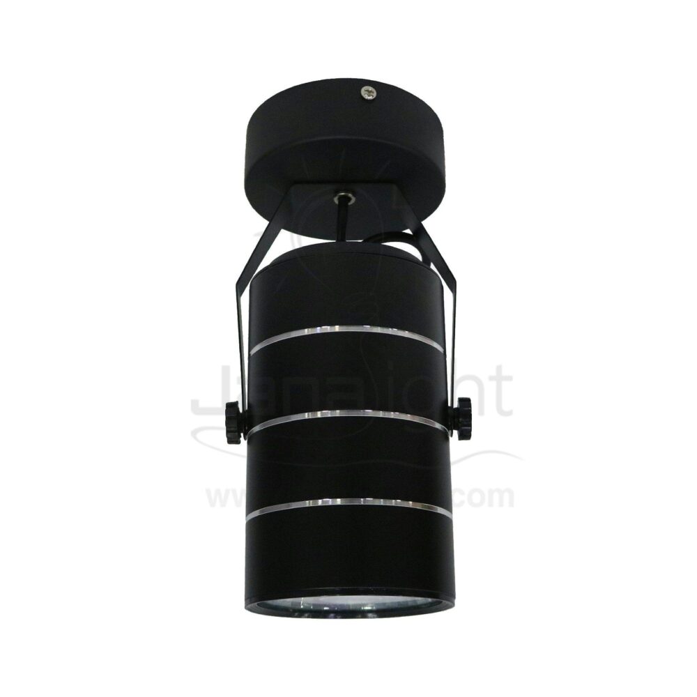 سبوت لايت سلندر متحرك 10 وات COB اسود وورم black cylinder spotlight rotatable 10 watt warm COB