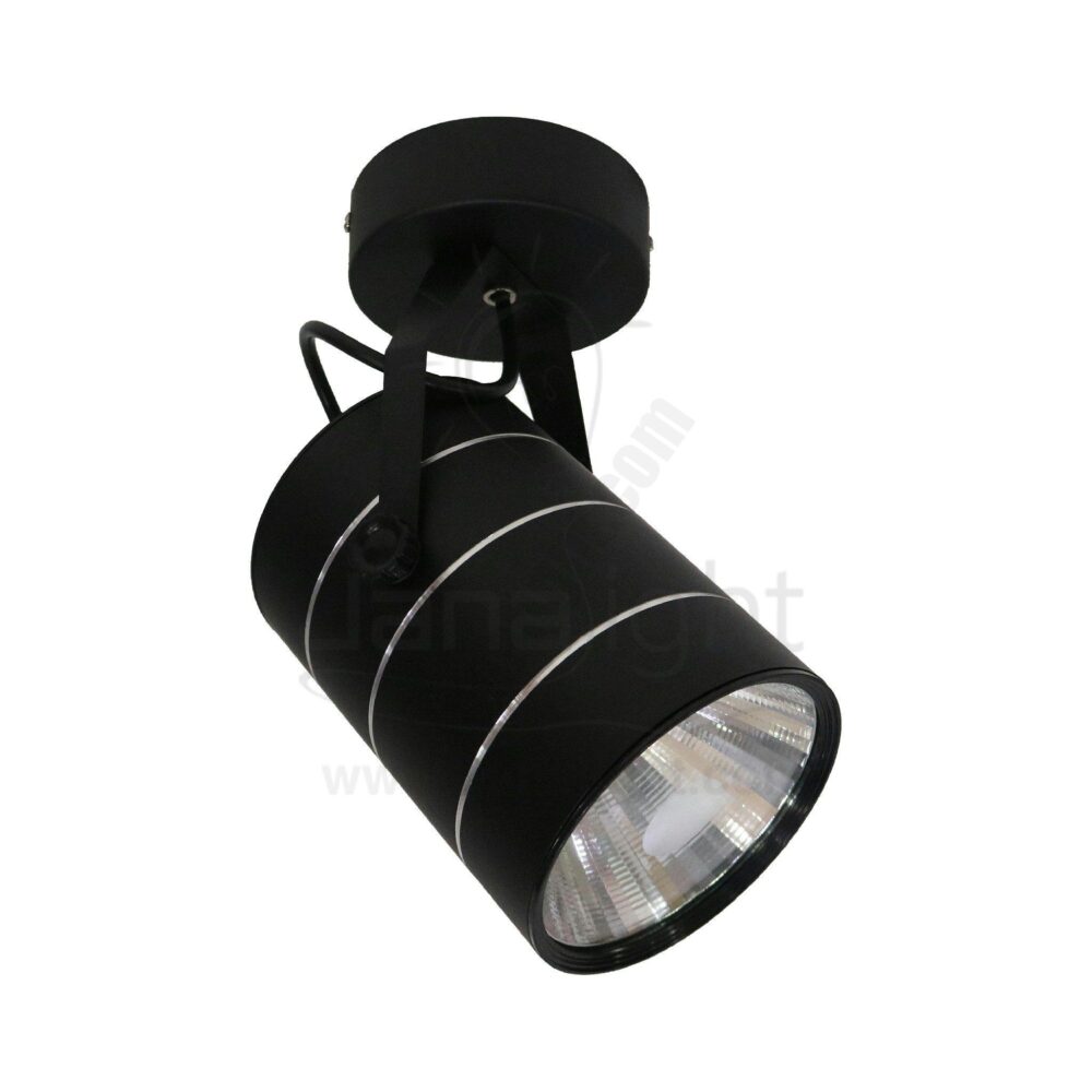 سبوت لايت سلندر متحرك 20 وات COB اسود ابيض black cylinder spotlight rotatable 20 watt white COB