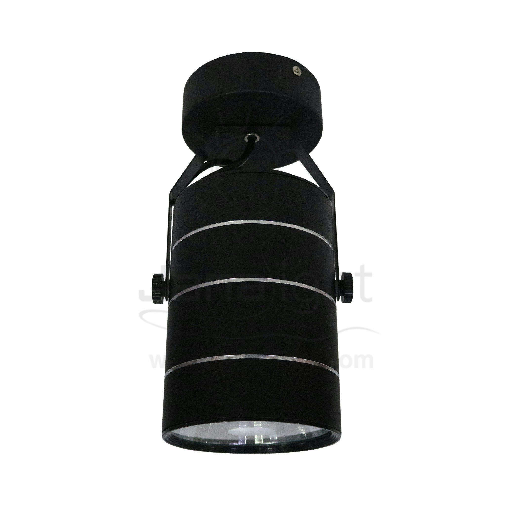 سبوت لايت سلندر متحرك 20 وات COB اسود ابيض black cylinder spotlight rotatable 20 watt white COB