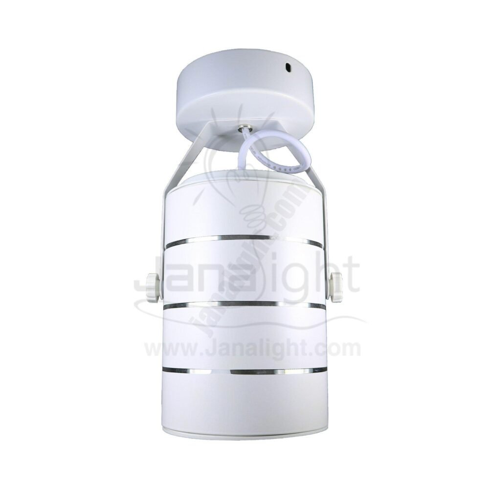 سبوت لايت سلندر متحرك 20 وات COB ابيض ابيض white cylinder spotlight rotatable 20 watt white COB