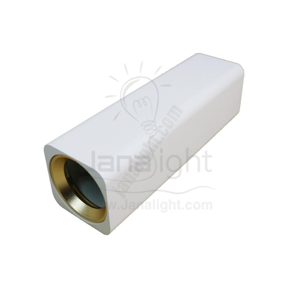 فريم سبوت سلندر فارغ مربع 20سم ابيض حلق ذهبي cylinder downlight frame Square white-gold 20cm