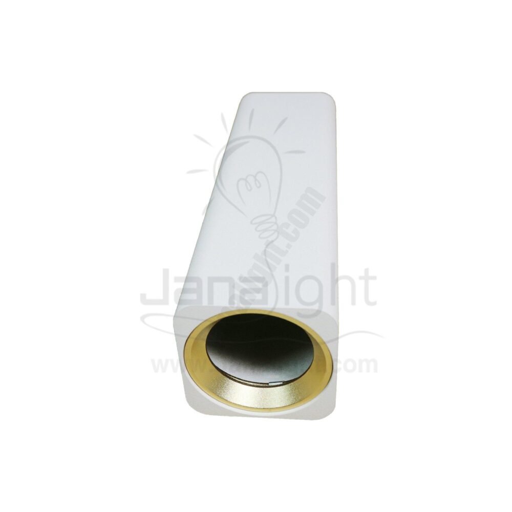فريم سبوت سلندر فارغ مربع 20سم ابيض حلق ذهبي cylinder downlight frame Square white-gold 20cm