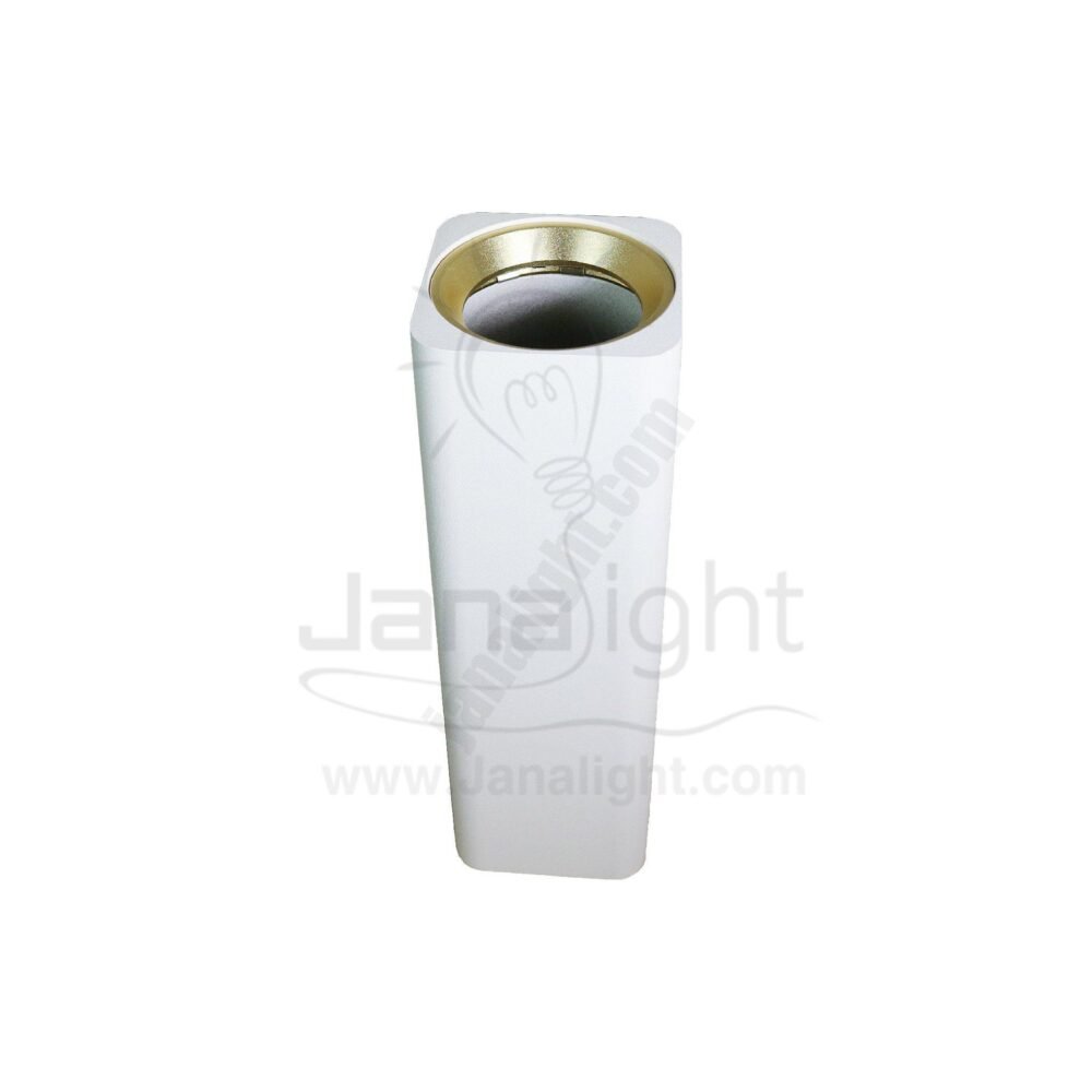 فريم سبوت سلندر فارغ مربع 20سم ابيض حلق ذهبي cylinder downlight frame Square white-gold 20cm