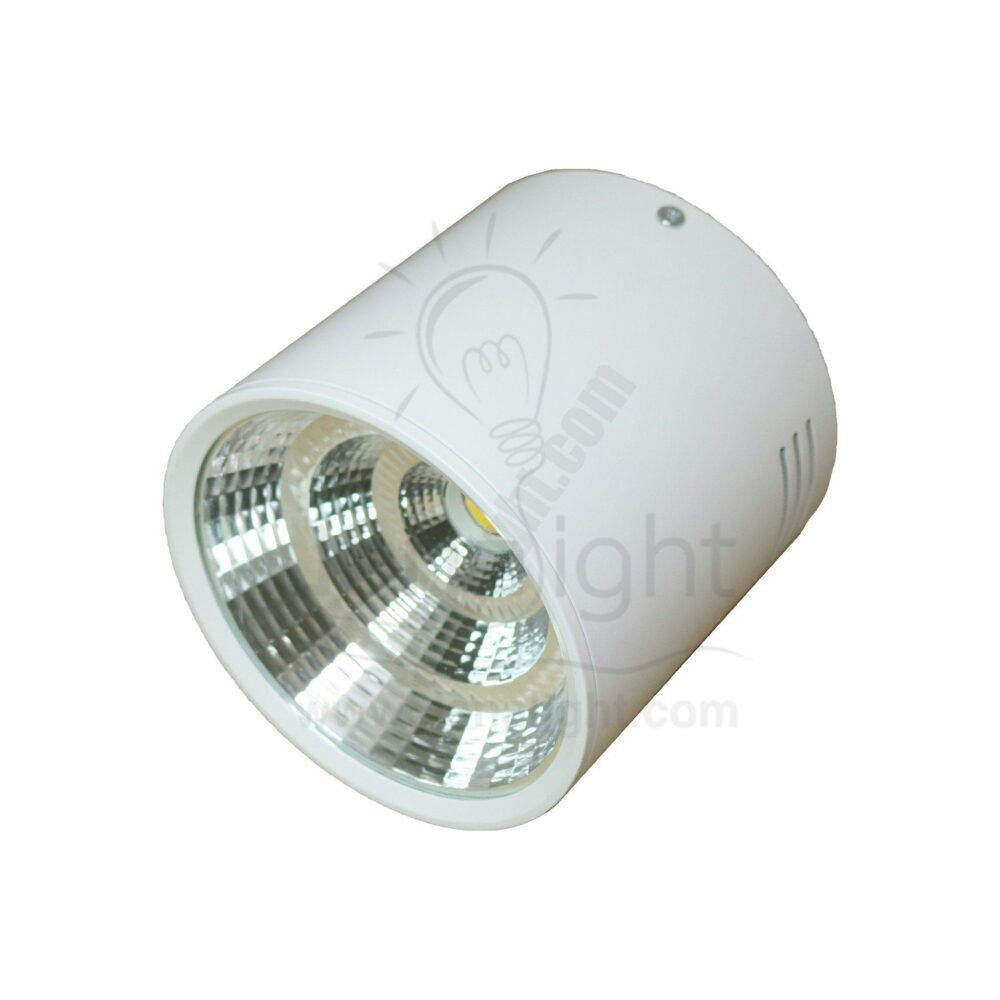 سبوت لايت سلندر 18وات COB مدور ابيض وورم كبير white round cylinder spotlight 18 watt large warme COB