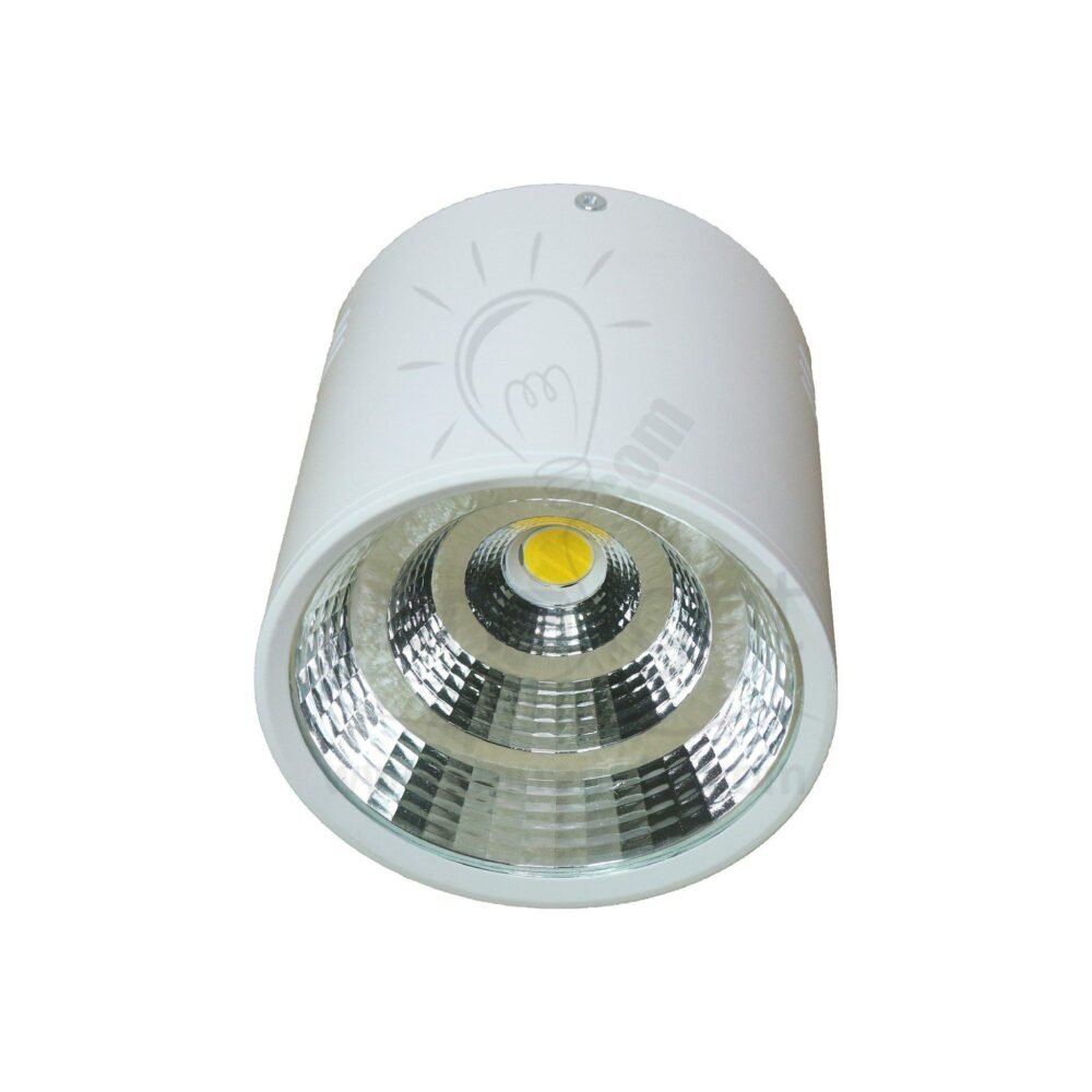 سبوت لايت سلندر 18وات COB مدور ابيض وورم كبير white round cylinder spotlight 18 watt large warme COB