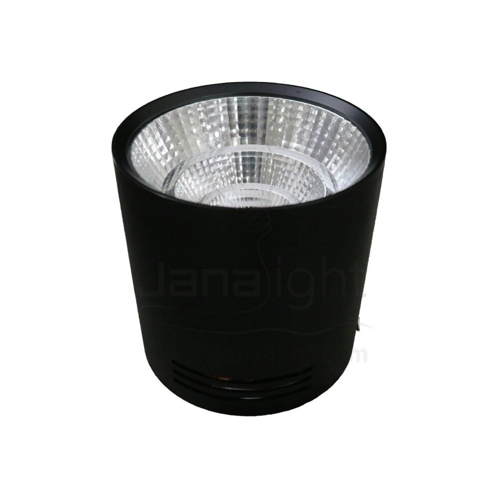 سبوت لايت سلندر 12وات COB مدور اسود ابيض صغير black round cylinder spotlight 12 watt small white COB