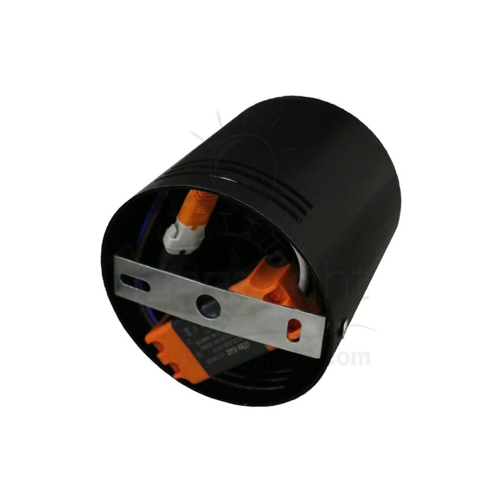 سبوت لايت سلندر 12وات COB مدور اسود ابيض صغير black round cylinder spotlight 12 watt small white COB
