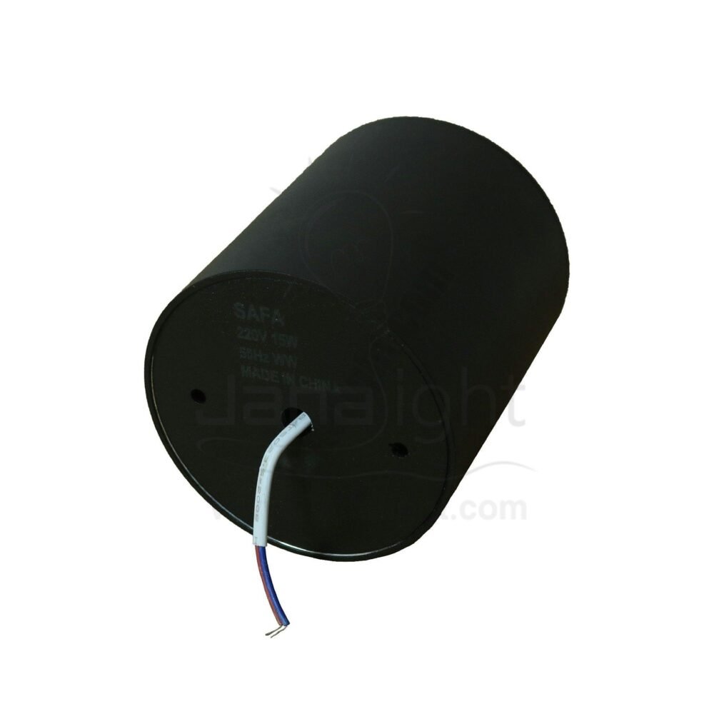 سبوت لايت سلندر 15 وات مدور اسود خارجي COB ايميكا black round cylinder spotlight prominent 15 watt emeca COB