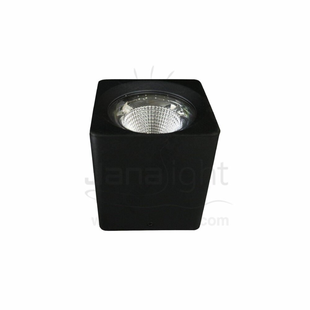 سبوت لايت سلندر 15 وات مربع اسود خارجي COB ايميكا black square cylinder spotlight prominent 15 watt emeca COB