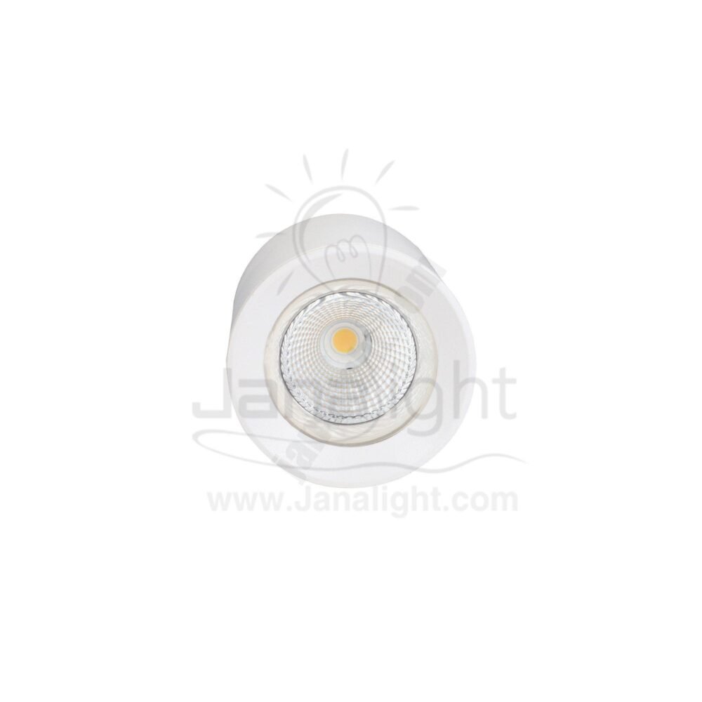 سبوت لايت سلندر ايميكا 10 وات مدور ابيض خارجي COB جنى لايت white round cylinder spotlight prominent 10 watt emeca COB jana light