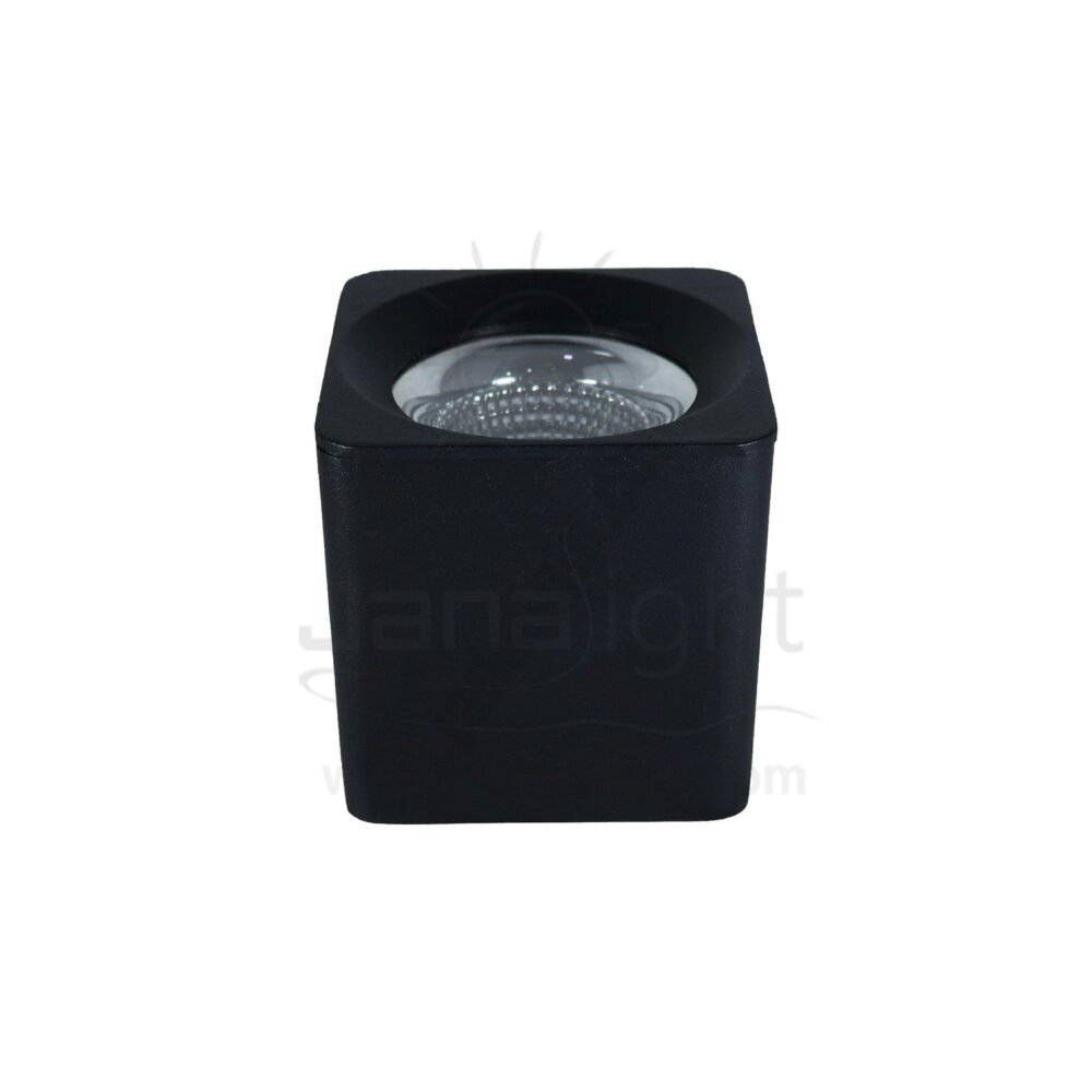 سبوت لايت سلندر ايميكا 10 وات مربع اسود خارجي COB جنى لايت black square cylinder spotlight prominent 10 watt emeca 90RA / COB