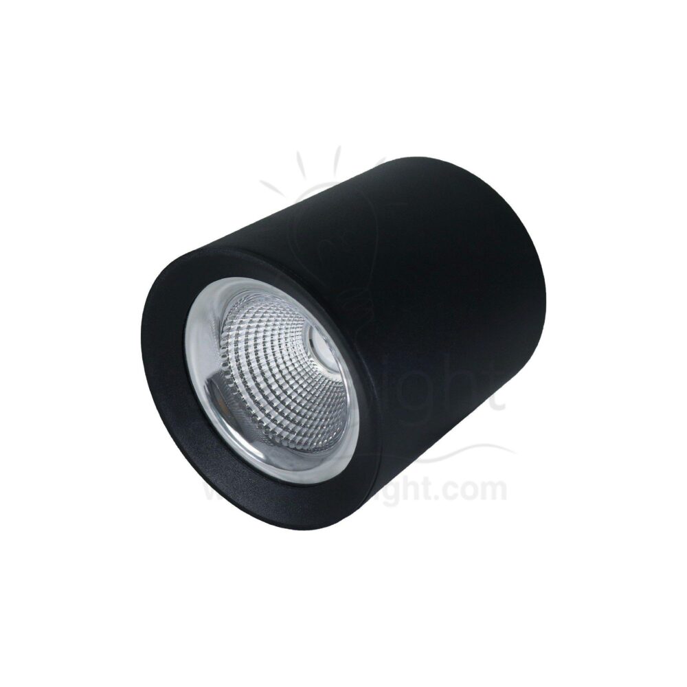 سلندر ايميكا 15 وات مدور اسود خارجي COB جنى لايت JN455 Square black cylinder spotlight warm 15W