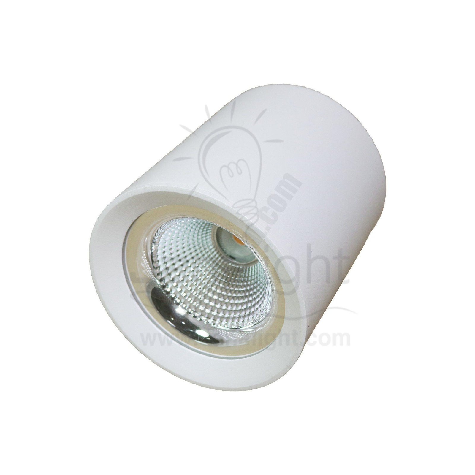 سبوت لايت سلندر ايميكا 15 وات مدور ابيض خارجي COB جنى لايت white round cylinder spotlight prominent 15 watt emeca 90RA / COB