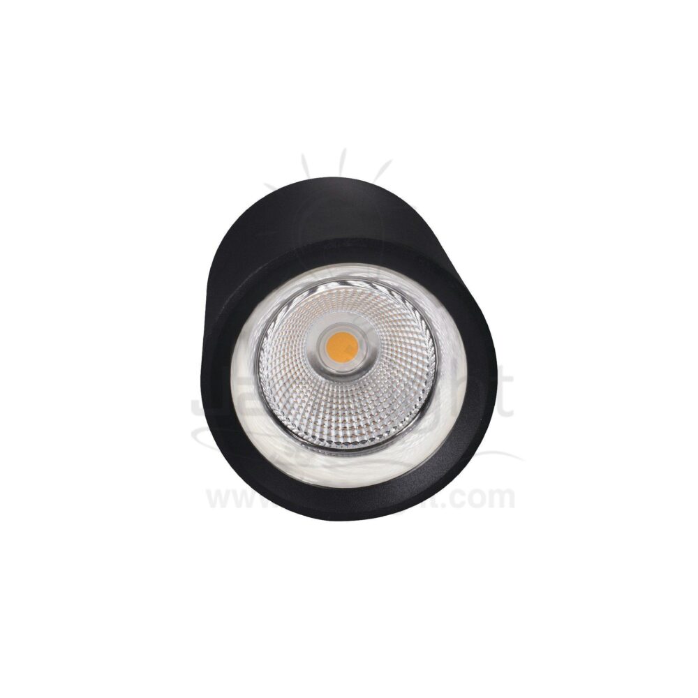 سلندر ايميكا 20 وات مدور اسود خارجي COB جنى لايت JN455 Black cylinder spotlight warm 20W