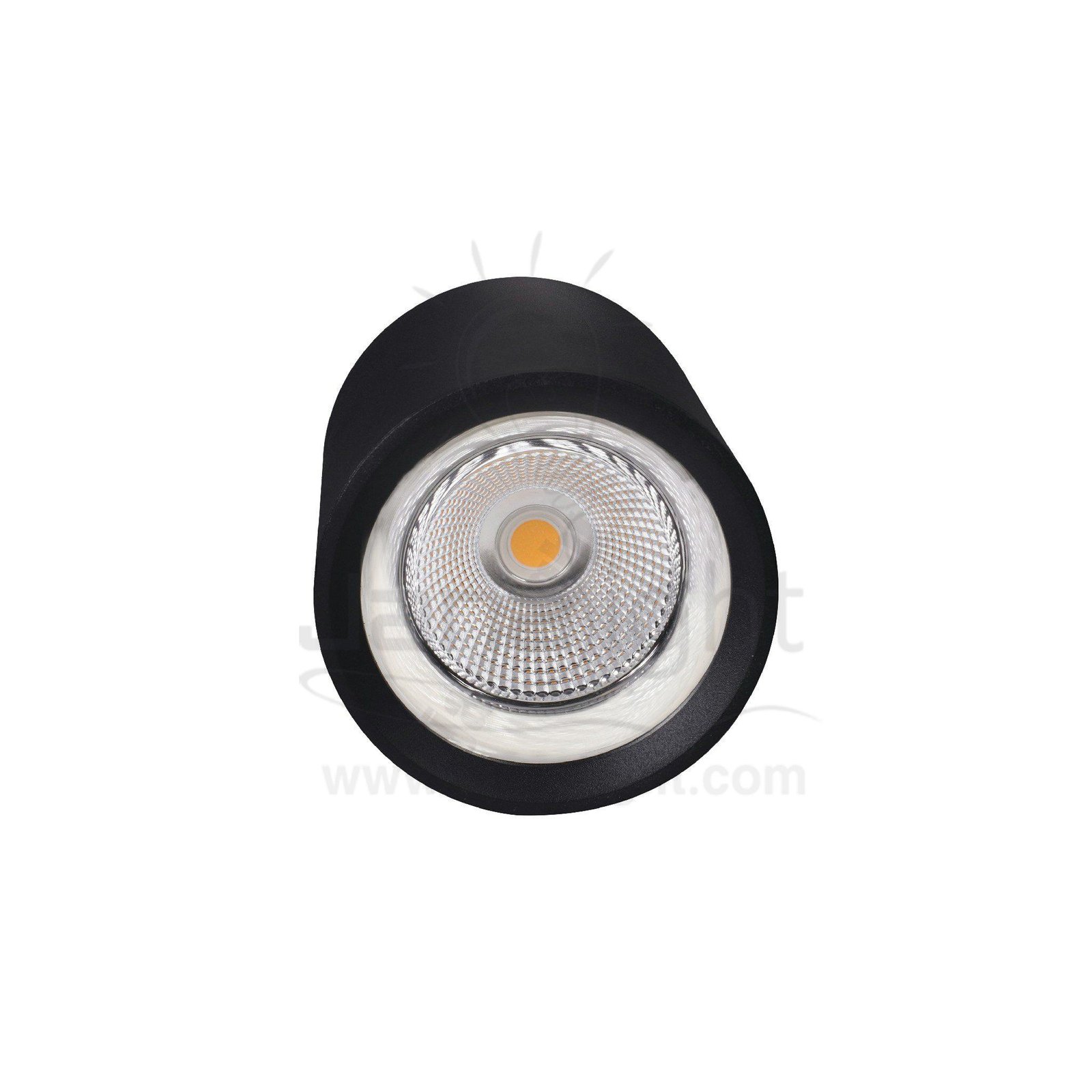سلندر ايميكا 20 وات مدور اسود خارجي COB جنى لايت JN455 Black cylinder spotlight warm 20W
