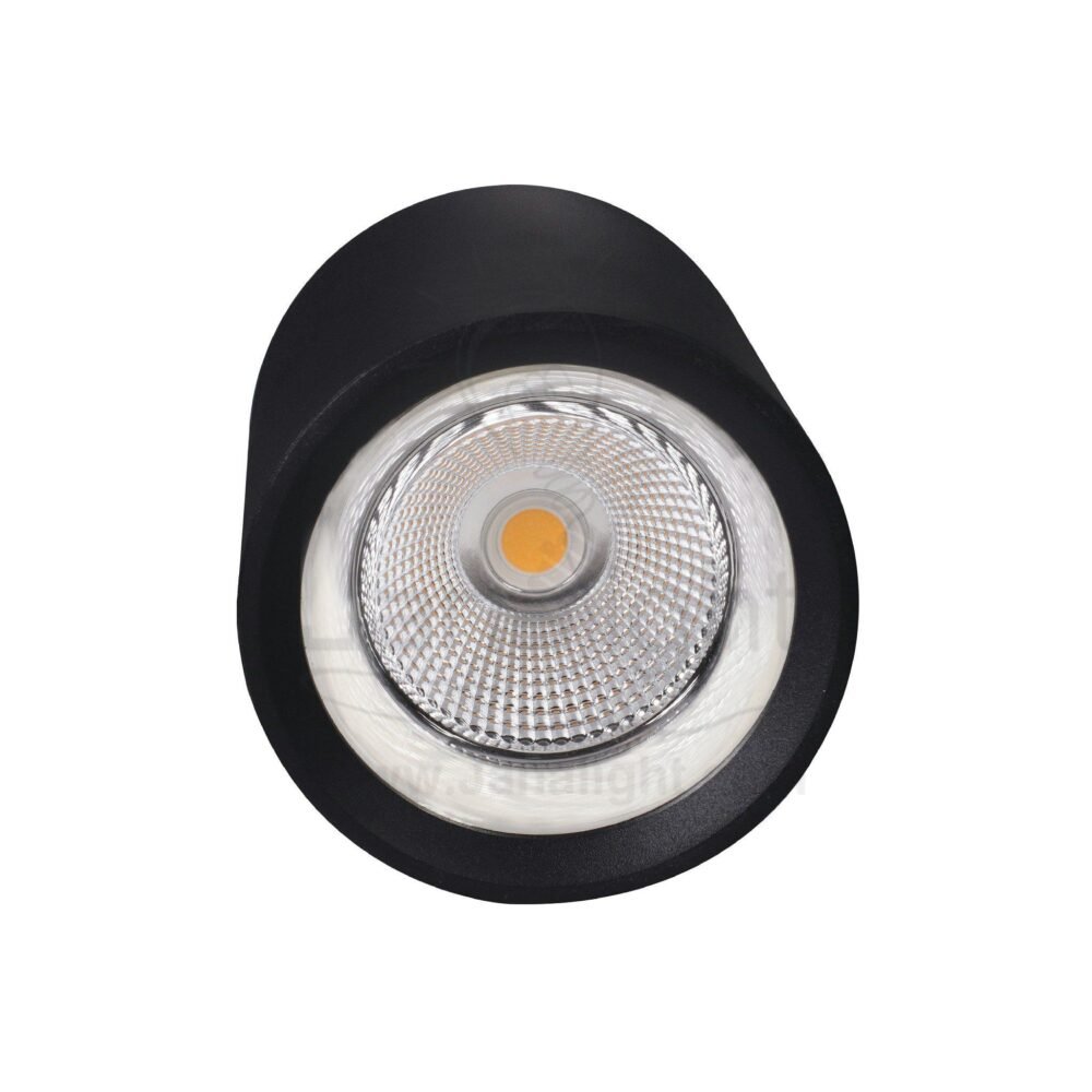 سبوت لايت سلندر ايميكا 40 وات مدور اسود خارجي COB جنى لايت black round cylinder spotlight prominent 40 watt emeca COB jana light