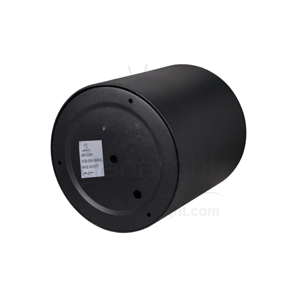 سبوت لايت سلندر ايميكا 40 وات مدور اسود خارجي COB جنى لايت black round cylinder spotlight prominent 40 watt emeca COB jana light