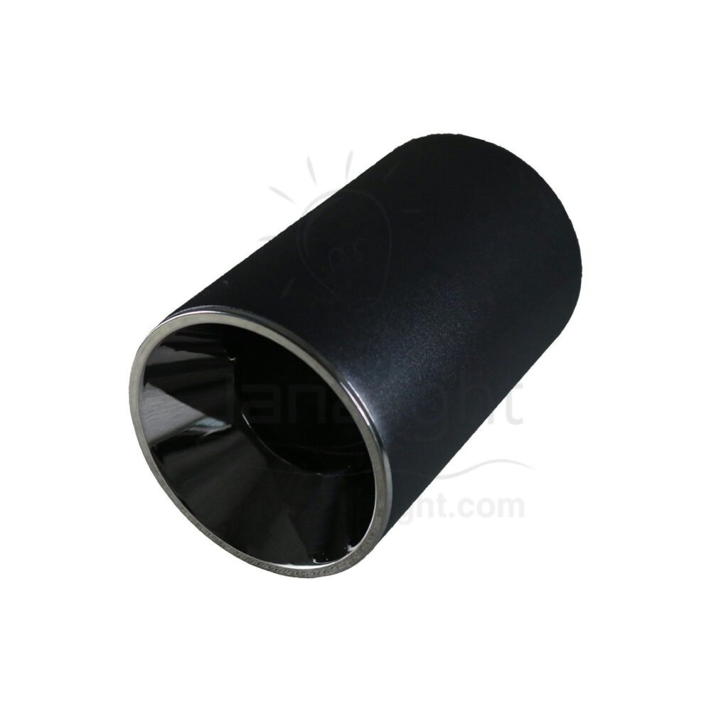 فريم سبوت سلندر فارغ مدور اسود قلب اسود لامع TEC cylinder downlight frame black- Shiny black