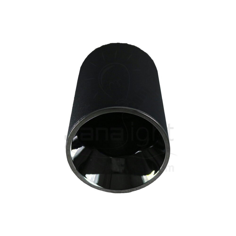 فريم سبوت سلندر فارغ مدور اسود قلب اسود لامع TEC cylinder downlight frame black- Shiny black