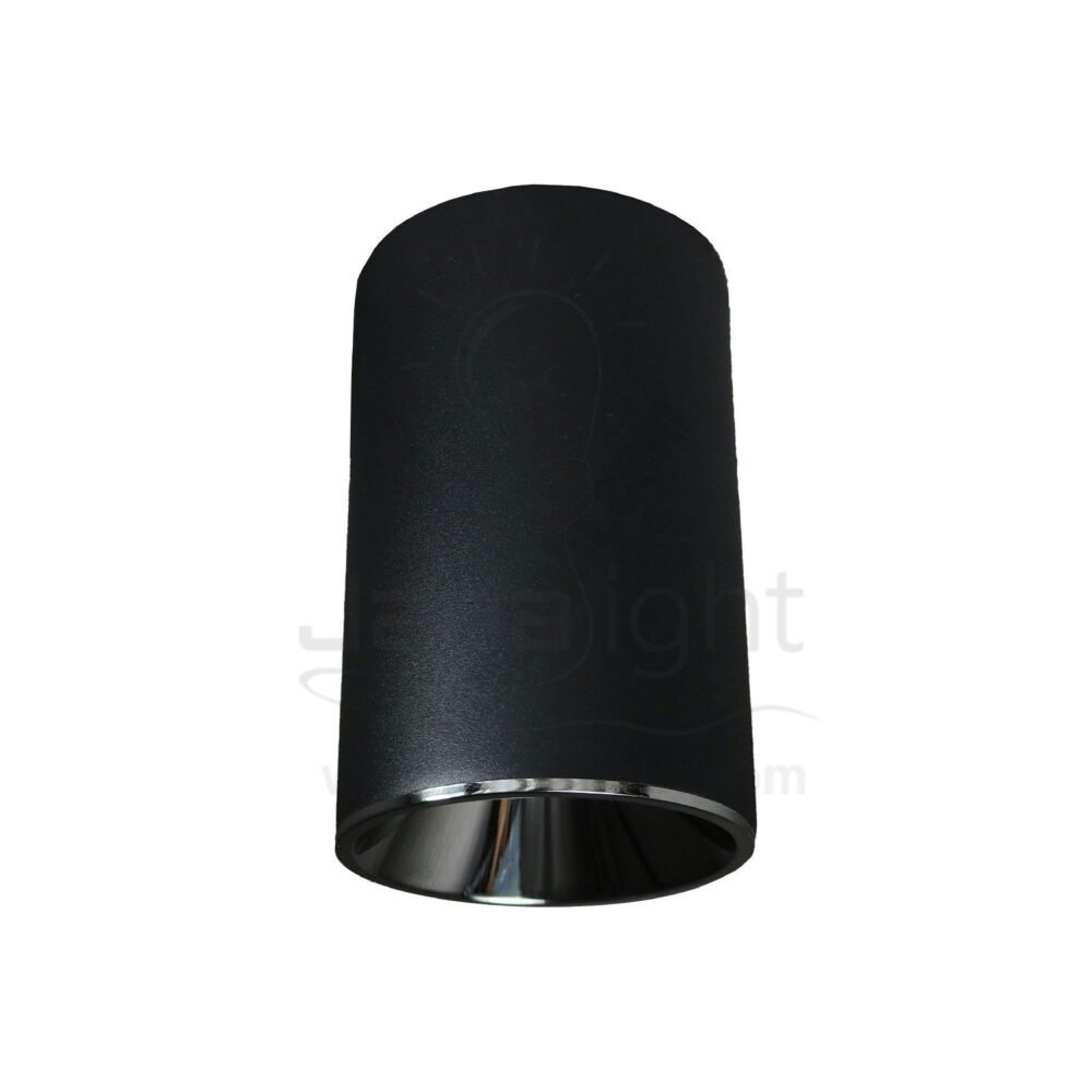 فريم سبوت سلندر فارغ مدور اسود قلب اسود cylinder downlight frame black- Shiny black