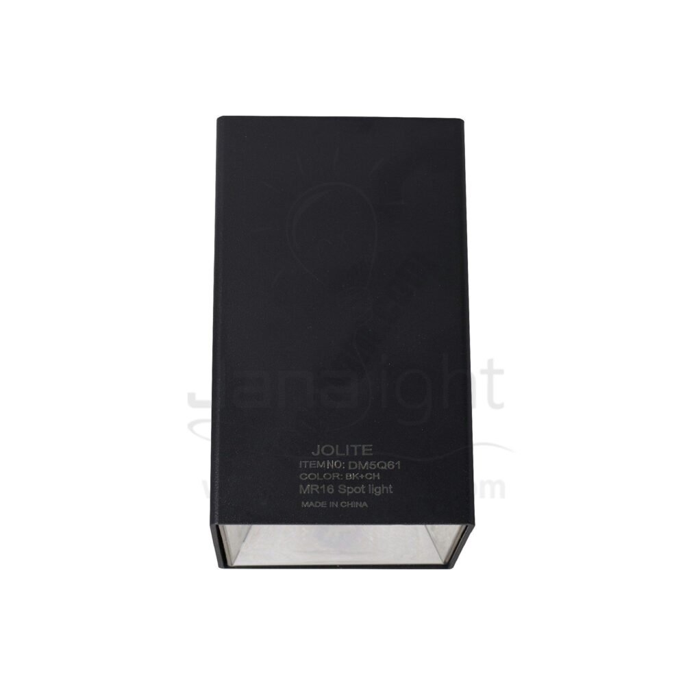 فريم سبوت سلندر فارغ مربع اسود قلب فضي cylinder downlight frame Square black-Shiny silver