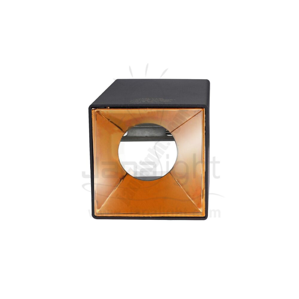 فريم سبوت سلندر فارغ مربع اسود قلب ذهبي لامع cylinder downlight Square black- Shiny golden