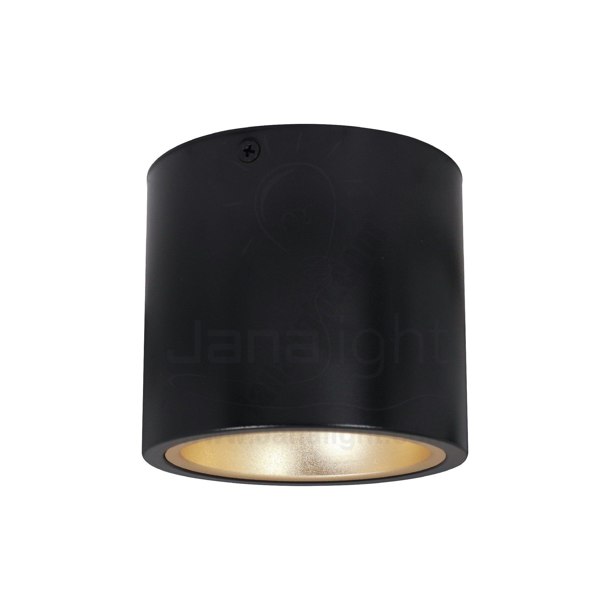 فريم سبوت سلندر فارغ مدور اسود ذهبي cylinder downlight frame black-gold