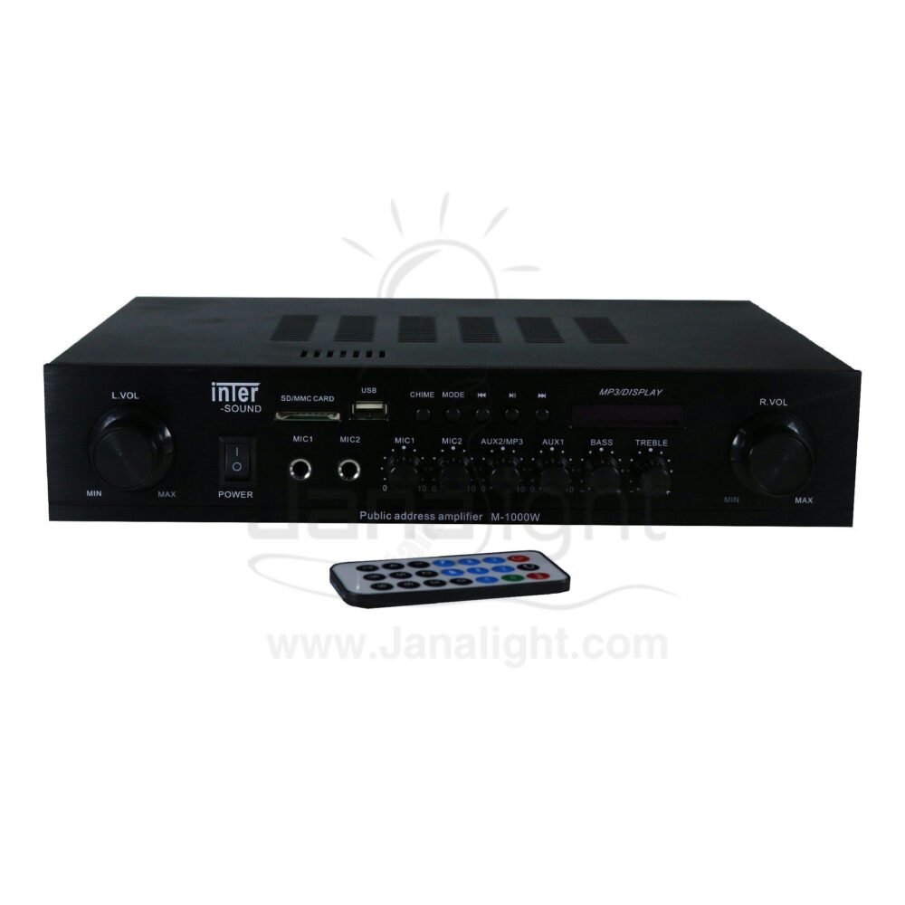 مضخم صوت بريموت M-1000W USB/CARD مع ENTER Sound amplifier 1000 watt with remote control