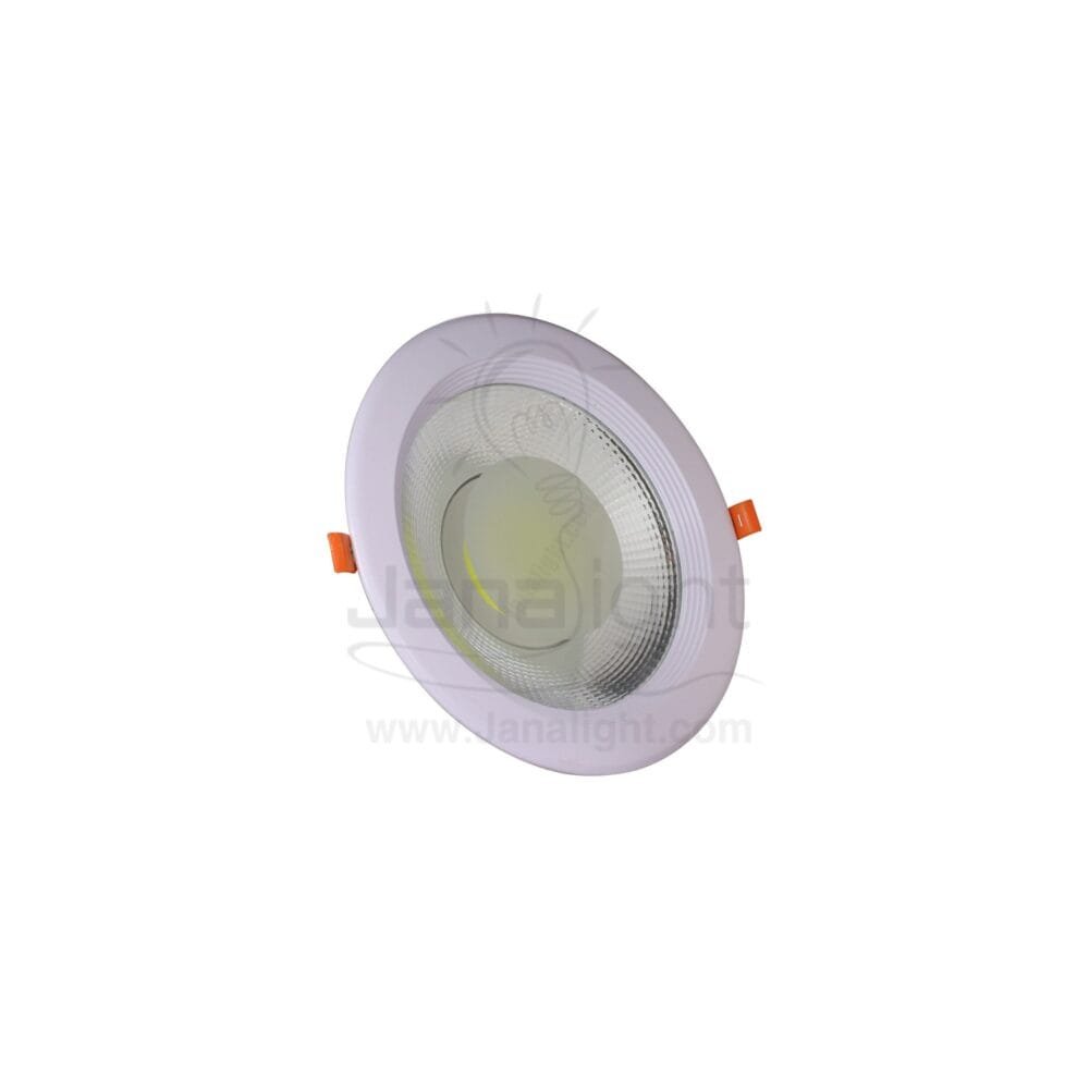 كشاف 30 وات كومبكت ابيض معدن حلق ابيض جنى لايت metal white compact 30 watt downlight