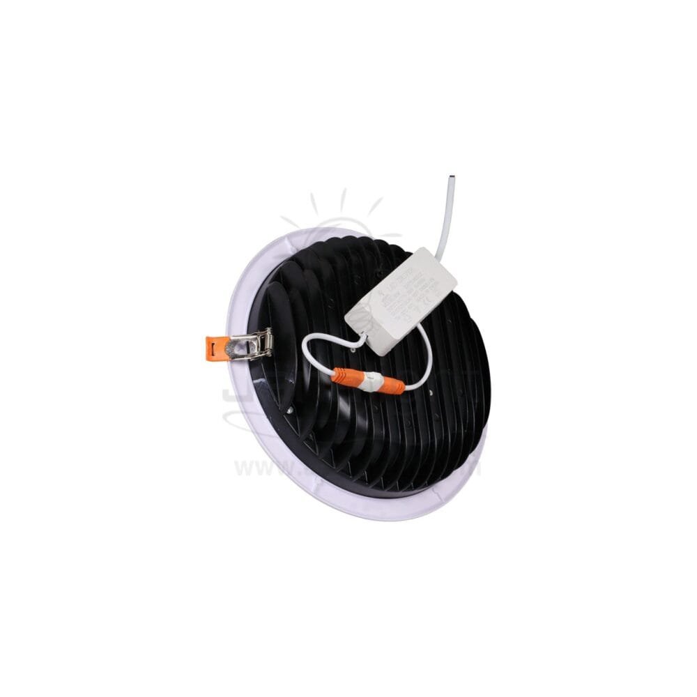 كشاف 30 وات كومبكت ابيض معدن حلق ابيض جنى لايت metal white compact 30 watt downlight