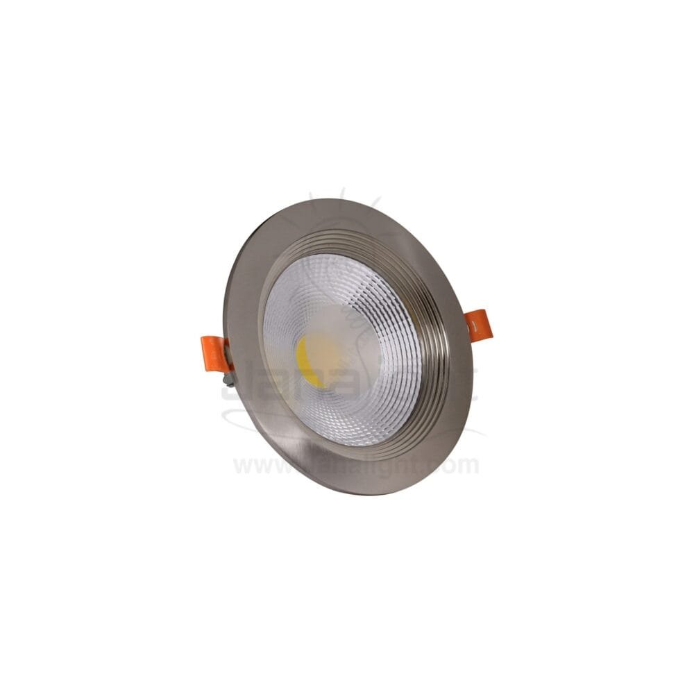 كشاف 20 وات كومبكت وورم معدن حلق فضي جنى لايت metal silver warm compact 30 watt downlight