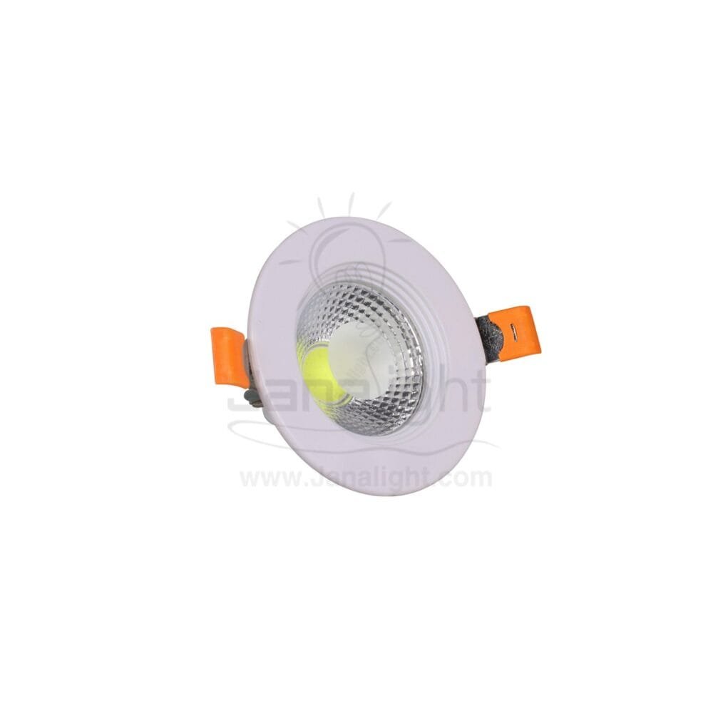 كشاف 7 وات كومبكت ابيض معدن حلق ابيض جنى لايت plastic white compact 7 watt downlight