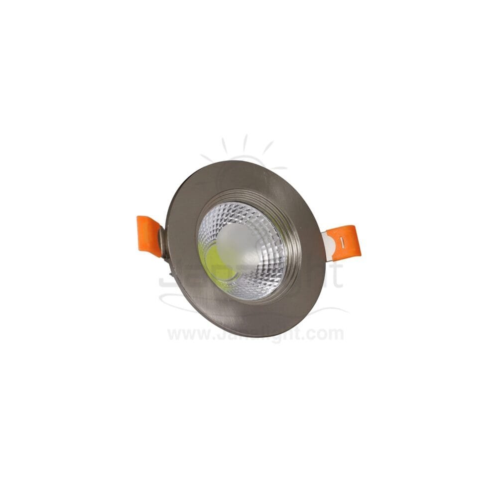 كشاف 7 وات كومبكت ابيض معدن حلق فضي جنى لايت plastic white compact 7 watt downlight
