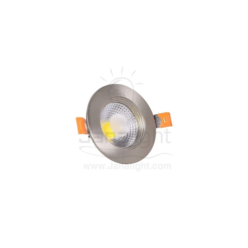 كشاف 7 وات كومبكت وورم معدن حلق فضي جنى لايت plastic warm compact 7 watt downlight