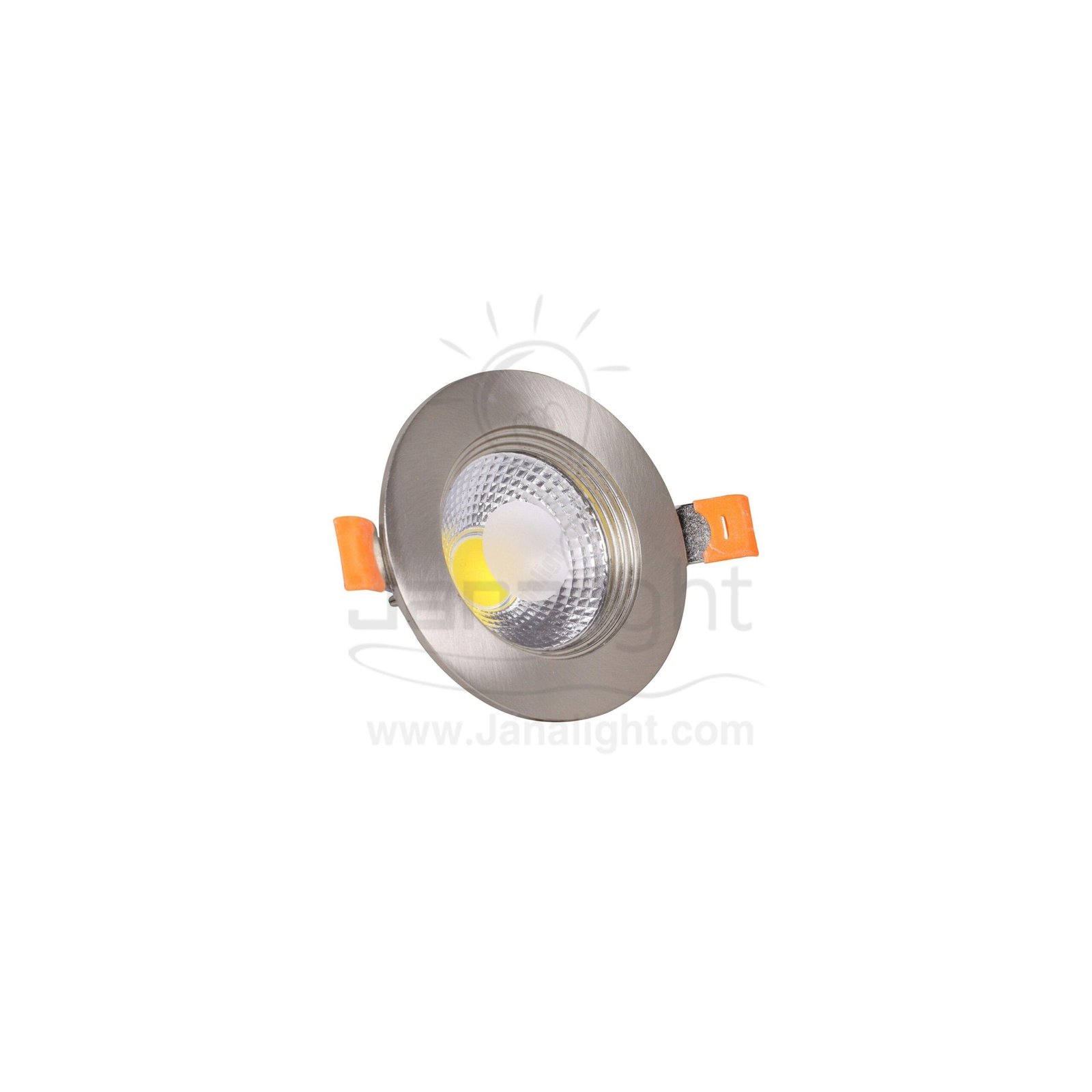 كشاف 7 وات كومبكت وورم معدن حلق فضي جنى لايت plastic warm compact 7 watt downlight