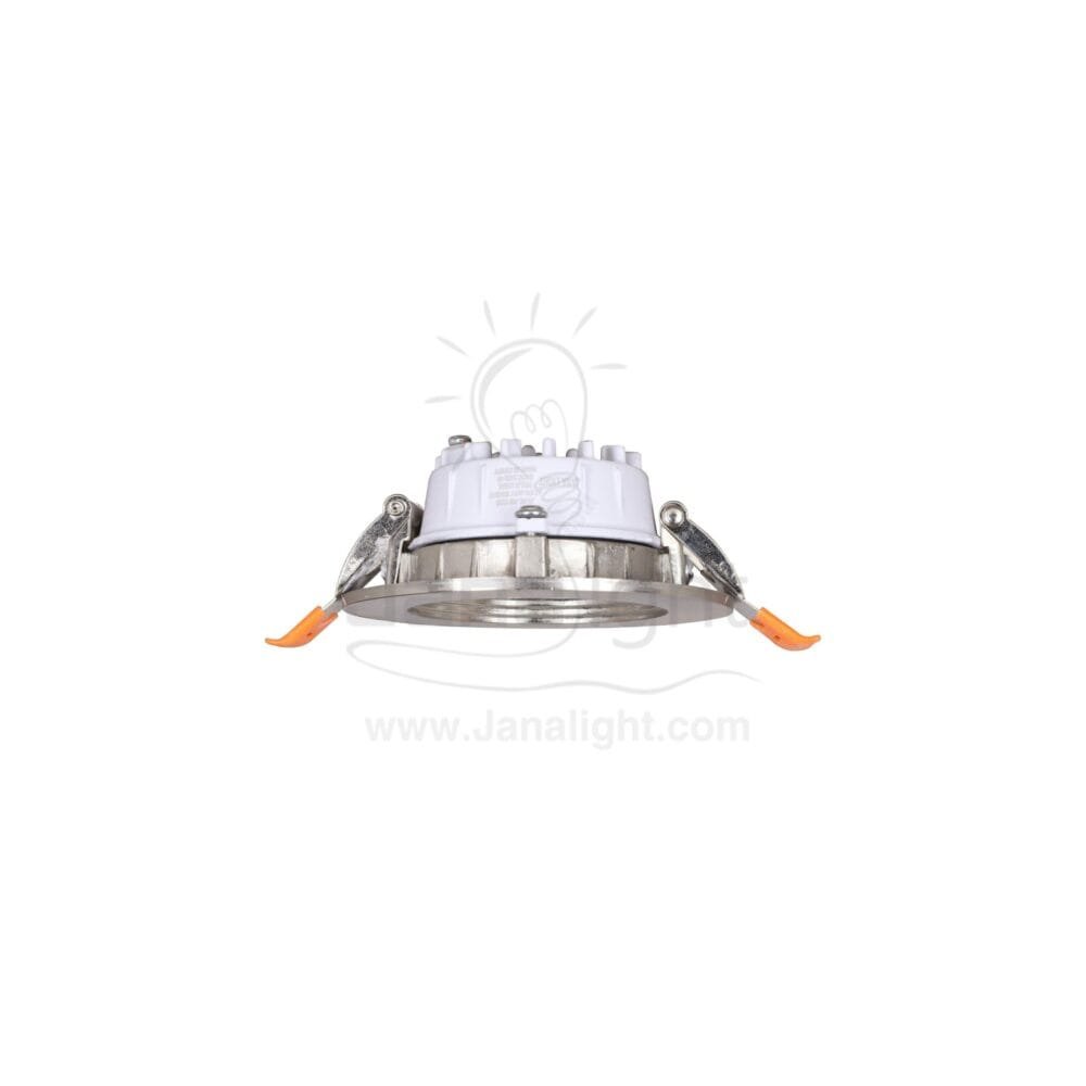 كشاف 7 وات كومبكت وورم حلق فضي معدن جنى لايت plastic warm compact 7 watt downlight