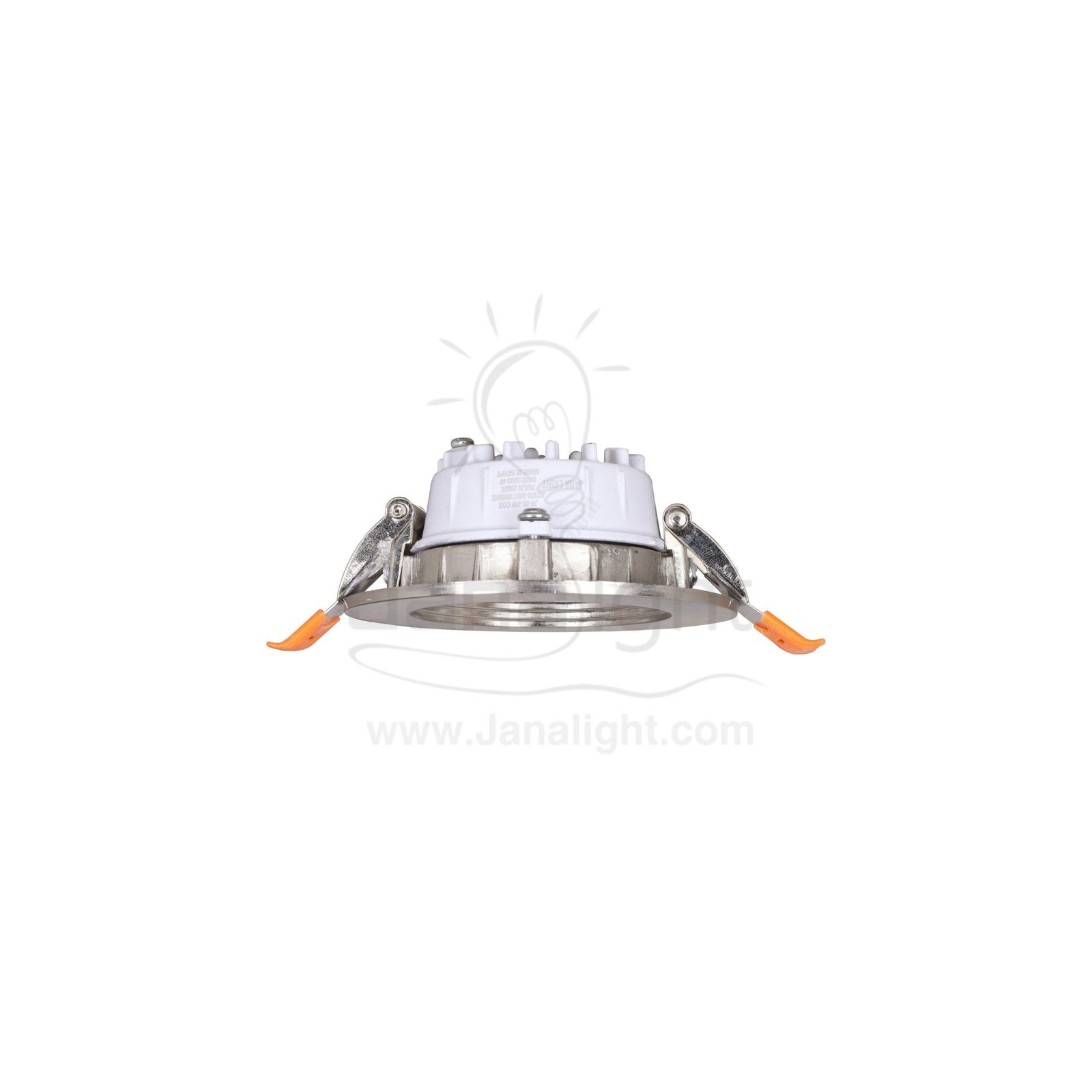 كشاف 7 وات كومبكت وورم حلق فضي معدن جنى لايت plastic warm compact 7 watt downlight