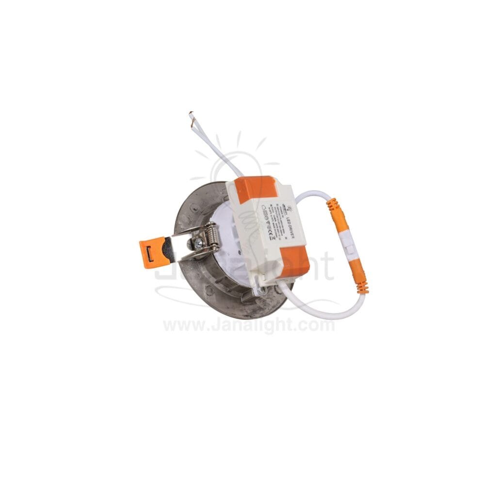 كشاف 7 وات كومبكت وورم حلق فضي معدن جنى لايت plastic warm compact 7 watt downlight
