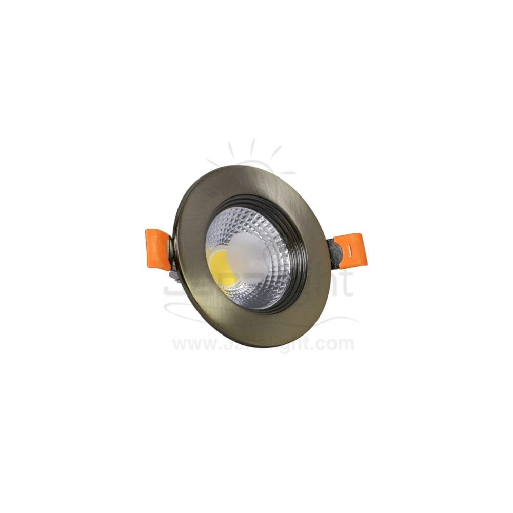 كشاف 7 وات كومبكت وورم معدن حلق اكسيدي اصفر جنى لايت metal Yellow oxide warm compact 7 watt downlight